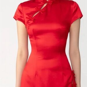 Sau Lee Tina Satin Dress